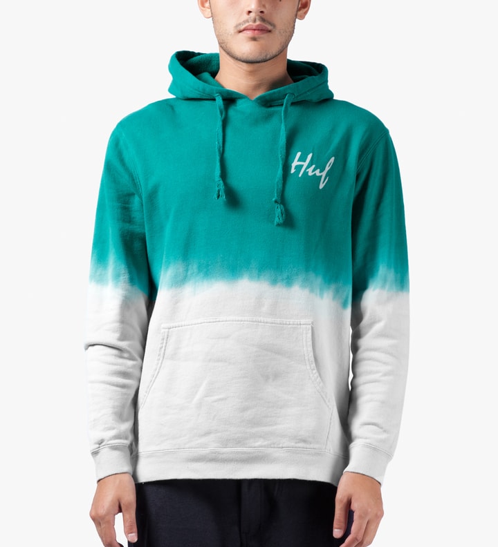 Jade/Off White Tie-dye Pullover Hoodie Placeholder Image