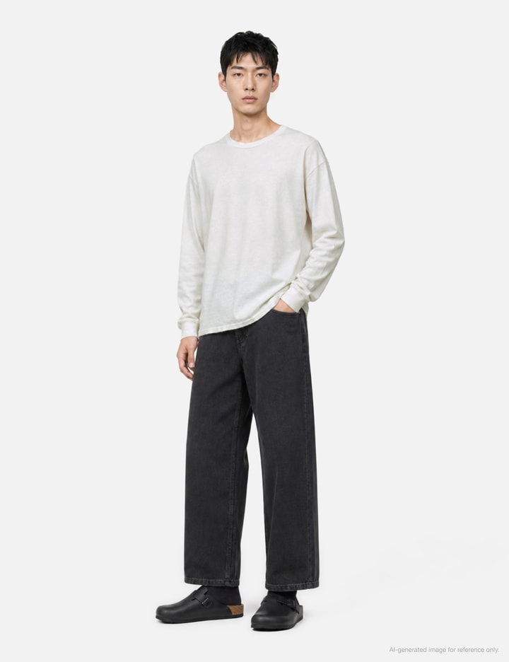 ANCELLM Embroidery Dyed LS T-Shirt