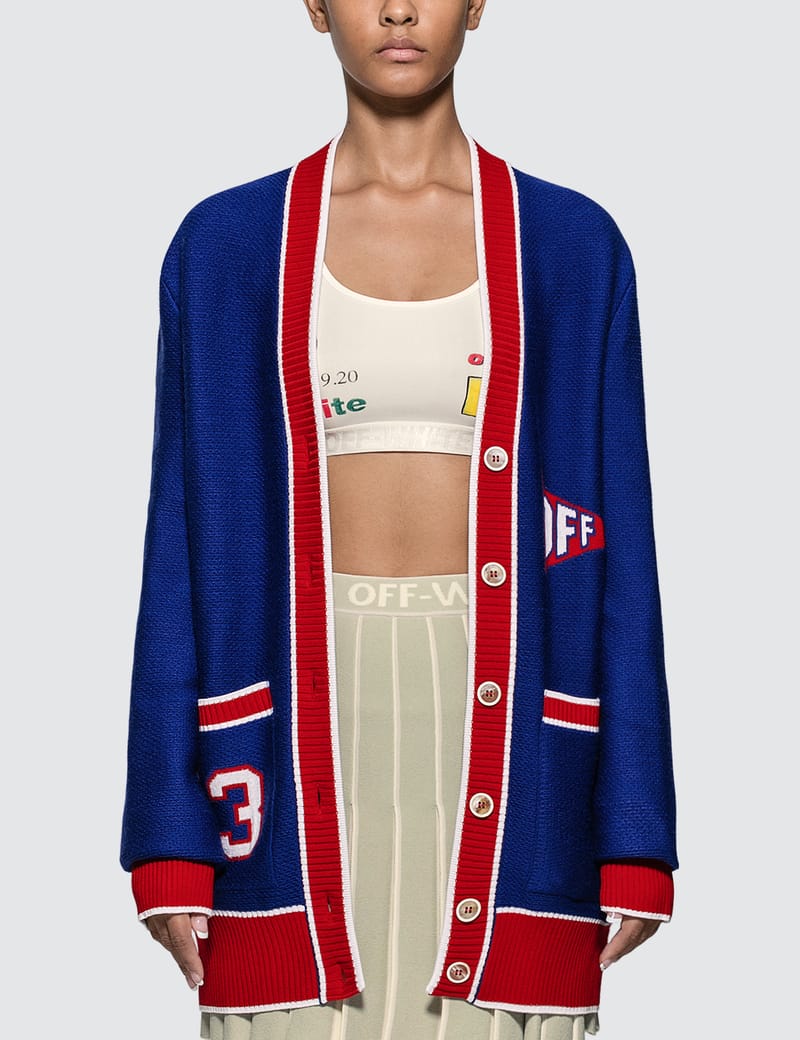 off white flag cardigan