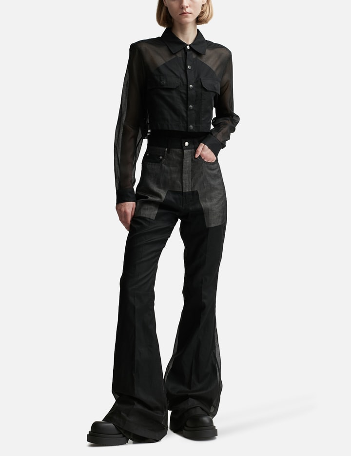 Shop Rick Owens Cropped Outershirt In Black