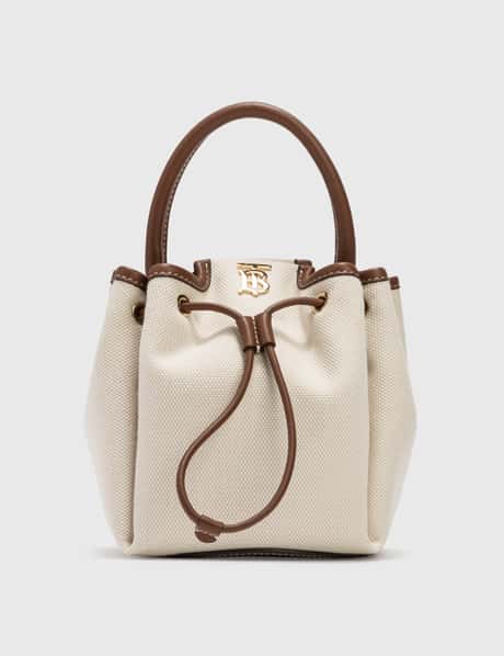 Burberry Monogram Motif Canvas and Leather Bucket Bag