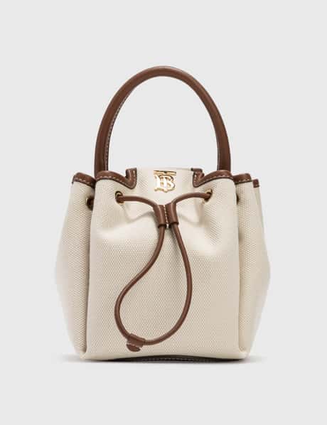 Burberry monogram motif canvas and leather bucket bag Outlet