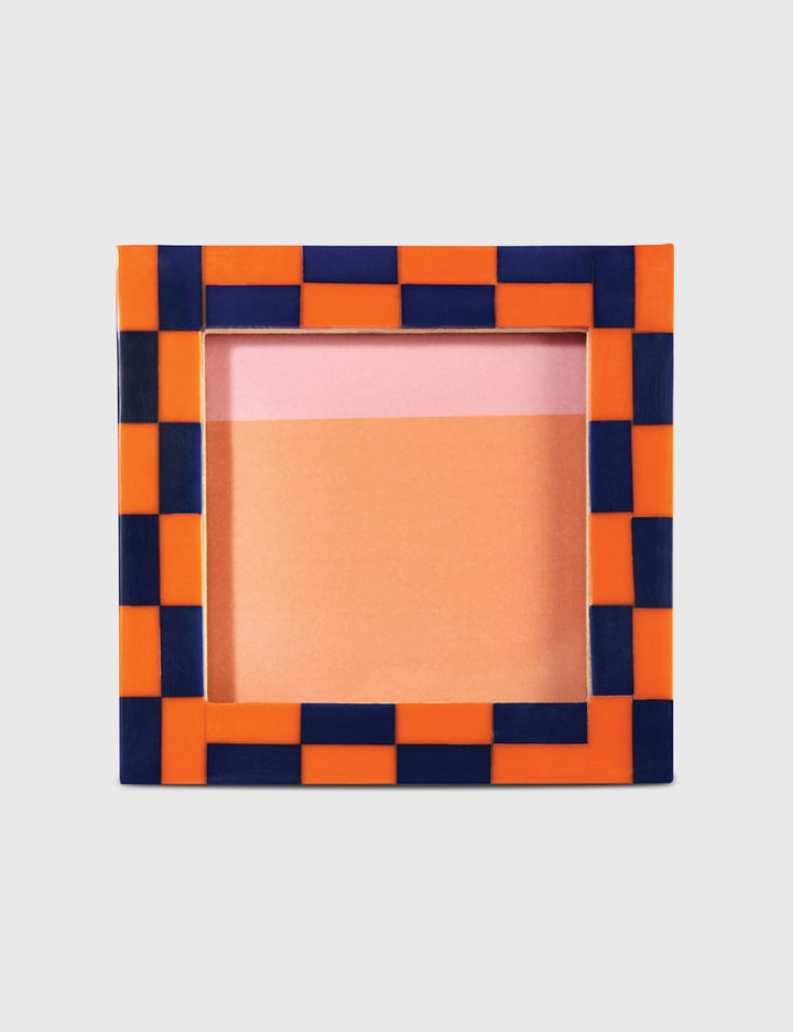 Orange Check Square Frame Placeholder Image