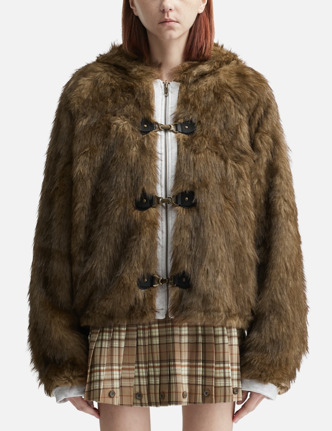 Glowny Moor Reversible Fur Jacket - コットンとフェイクファーの 
