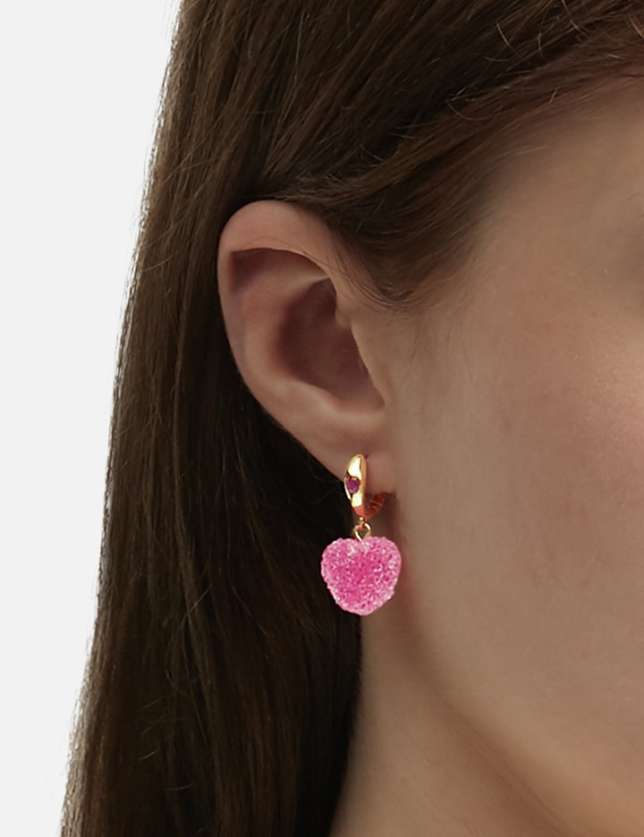 Crystal Haze Mini Jelly Heart Hoops