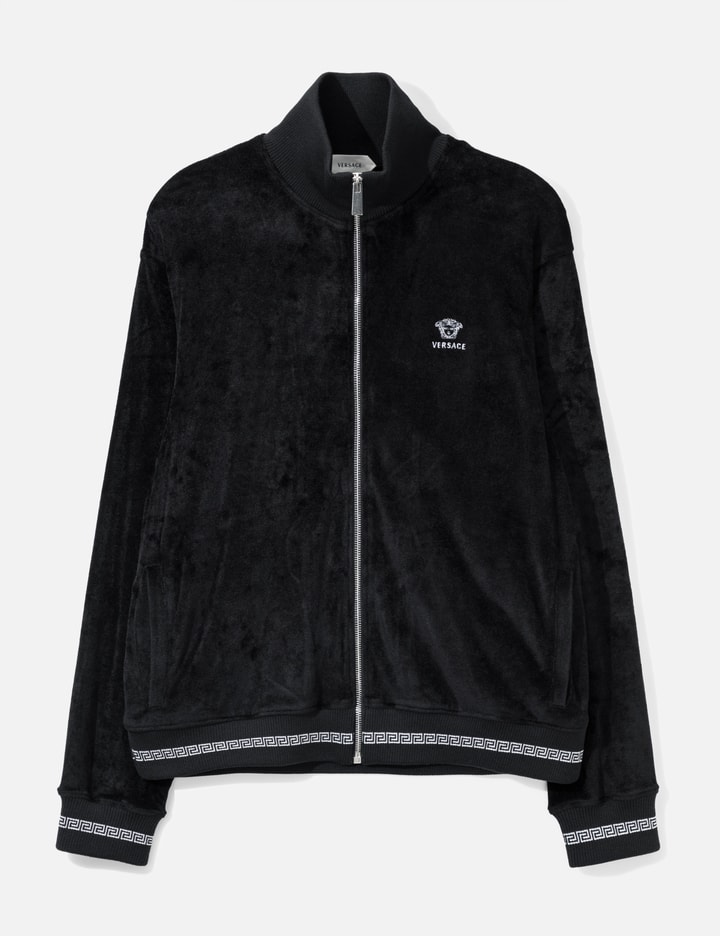 Versace SWEATSHIRT RESPONSIBLE VISCOSE MIX CHENILLE WITH GRECA DETAILS