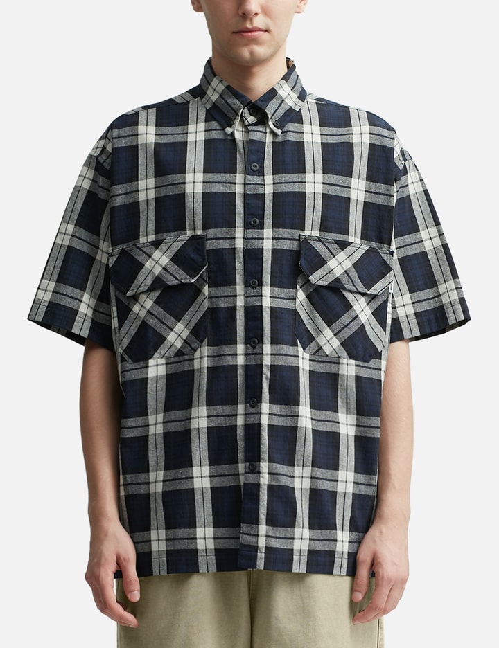Grocery ST-011 Oversized Check Short Sleeves Shirt Placeholder Image