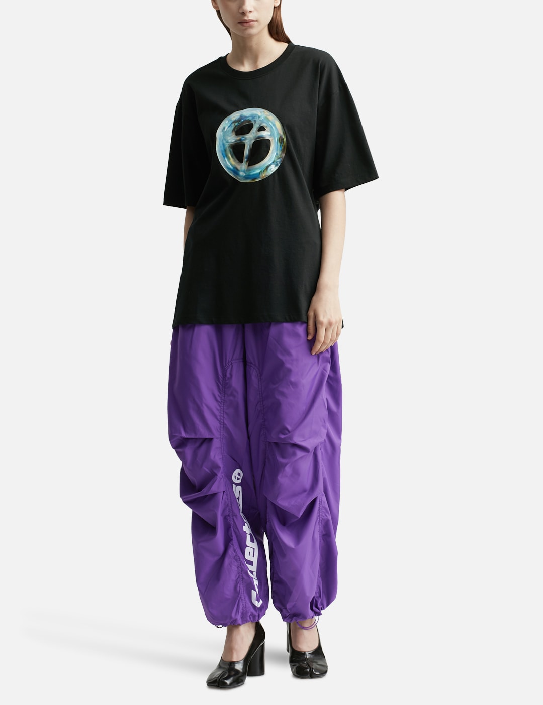 LETTERING PARACHUTE PANTS view 16