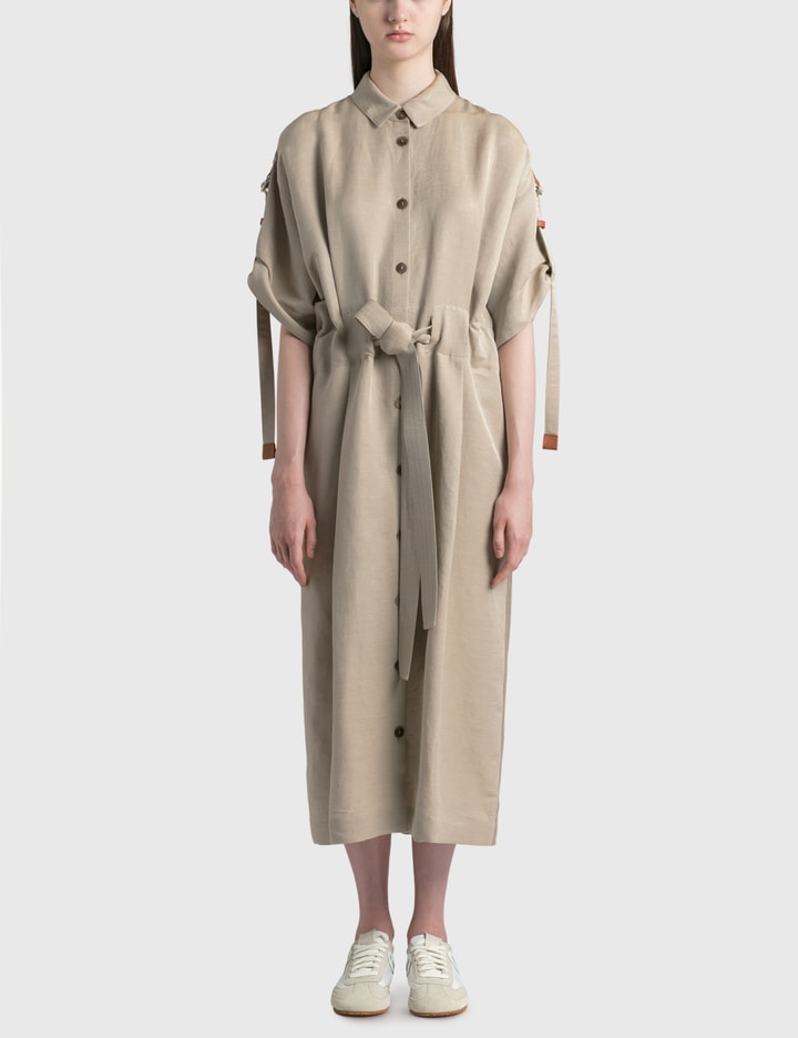 Belted Midi Shirt Dress Placeholder Image
