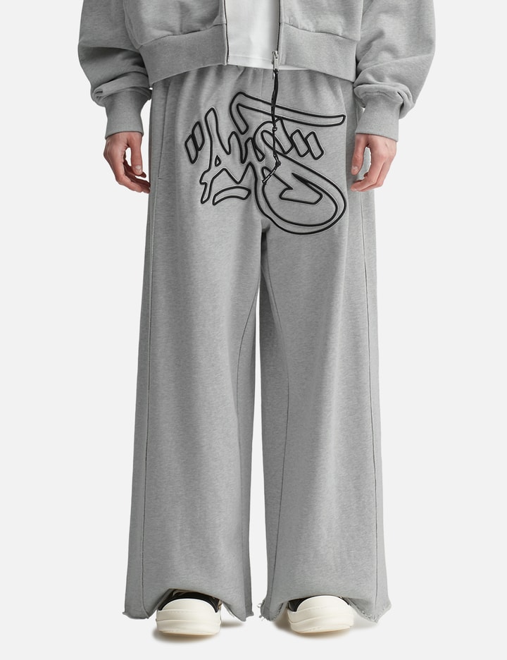 Mikheil Wide Sweat Pants With Embroidery view 3