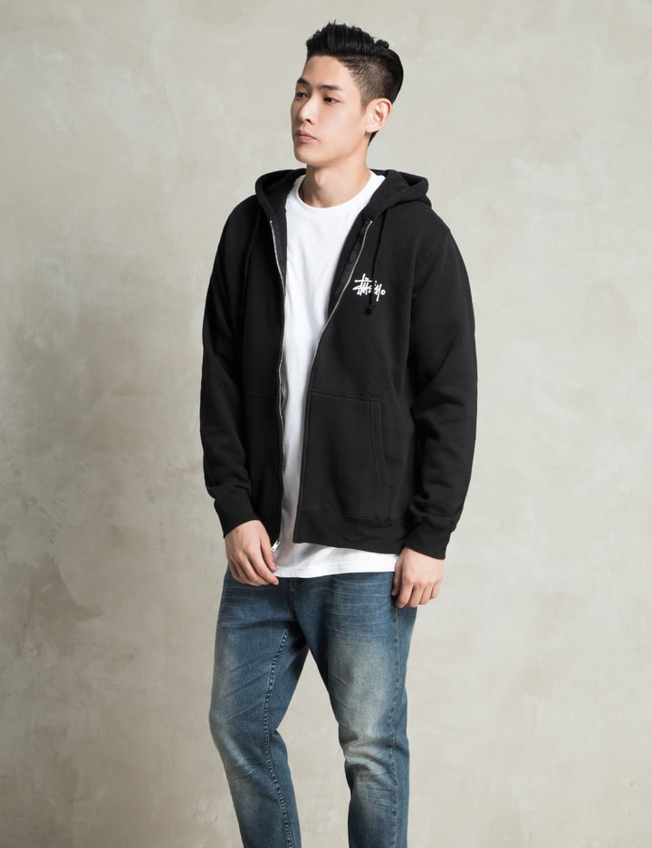 Black Basic Logo Zip Hoodie Placeholder Image