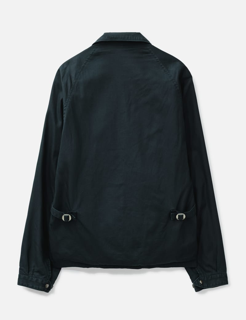 Visvim 17AW Herringbone Dotera Coat - Blue wool-linen coat
