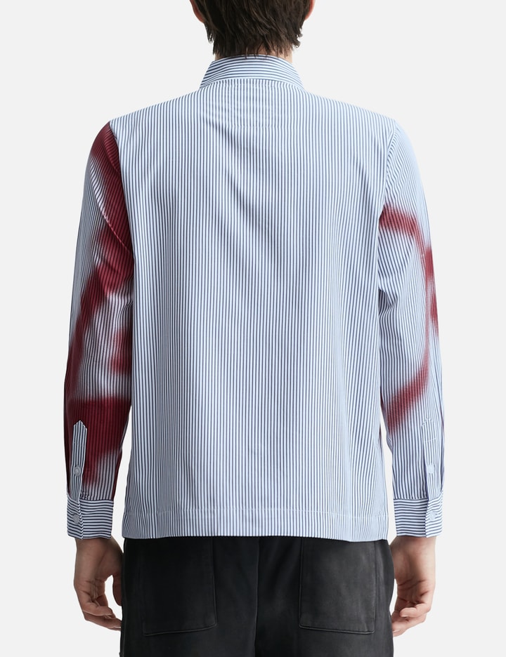 Blurry Face Airbrush Striped Button Up Placeholder Image