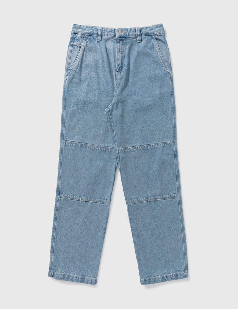 denim double knee pants