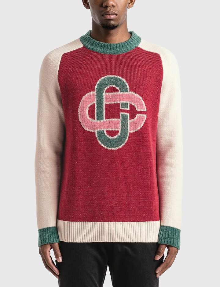 Intarsia Bordeaux Knitted Sweater Placeholder Image
