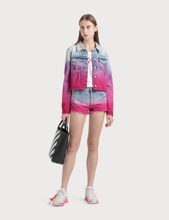 Degrade Cropped Denim Jacket Placeholder Image
