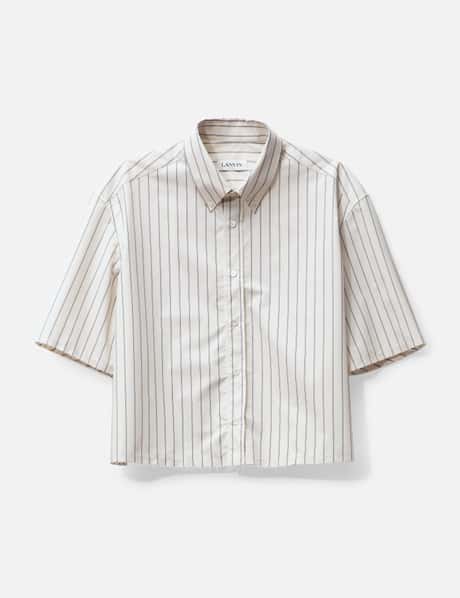 Lanvin 숏 슬리브 크롭 셔츠