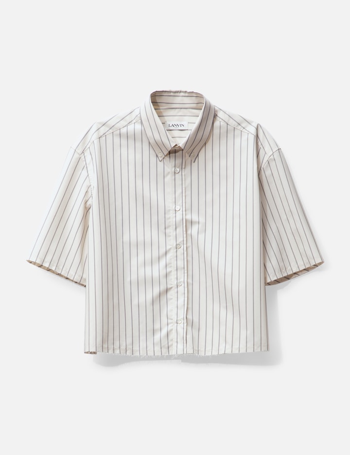 cropped dress shirts men Cropped Short Sleeve Shirt | Streets of Seoul
