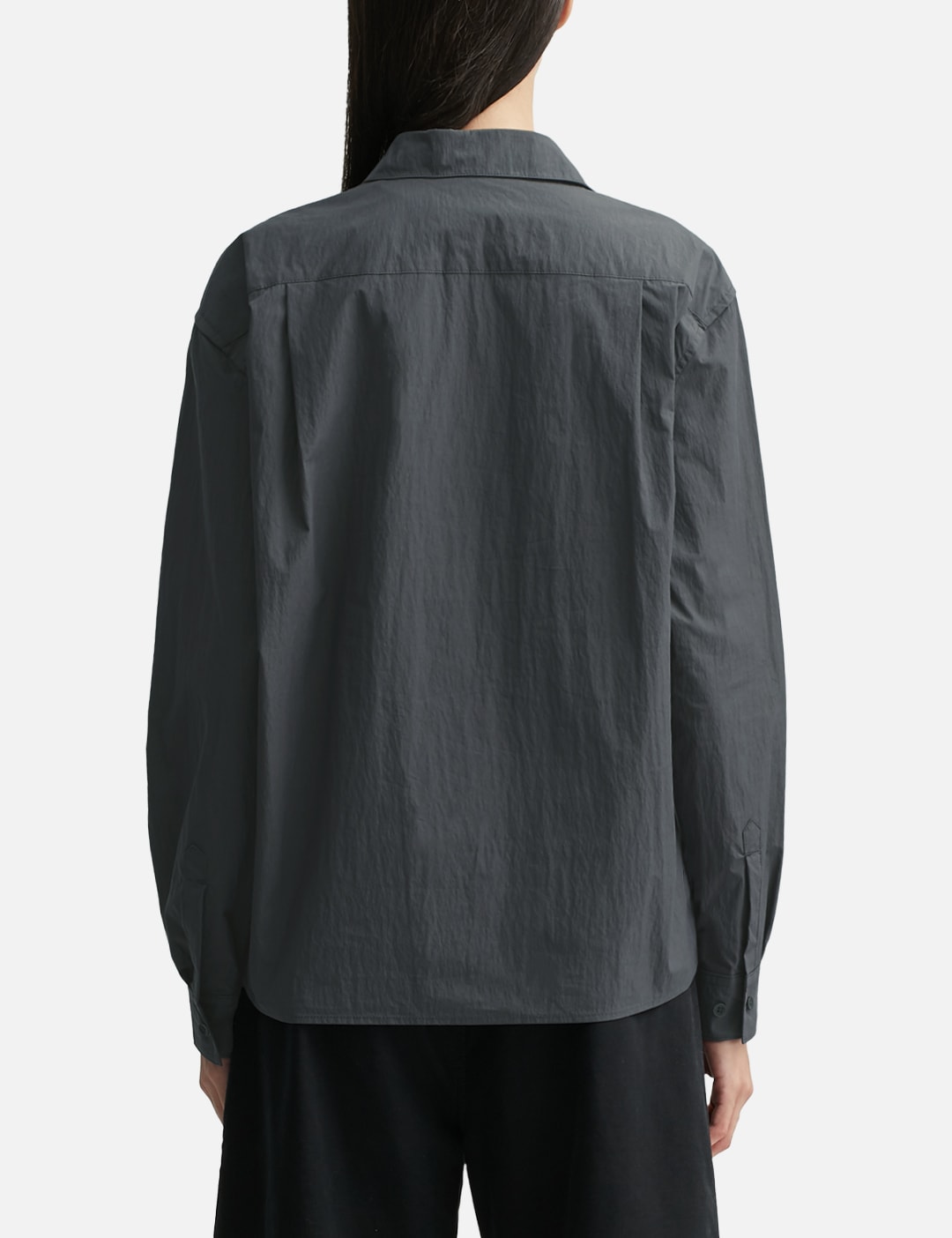 Crinkle Cotton Panel Shirt view 15