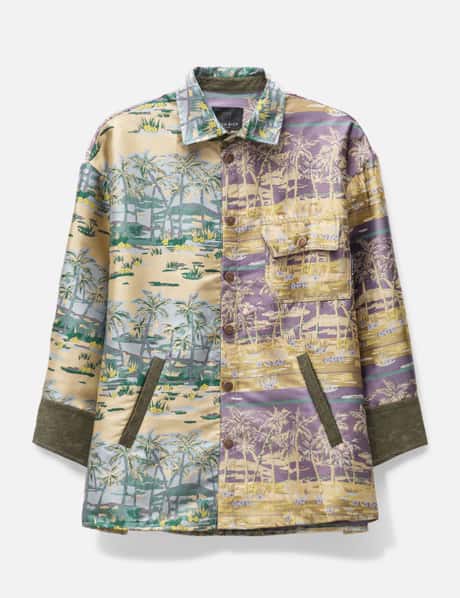 FRIED RICE Unisex Contrasting Vintage Tropical Overshirt