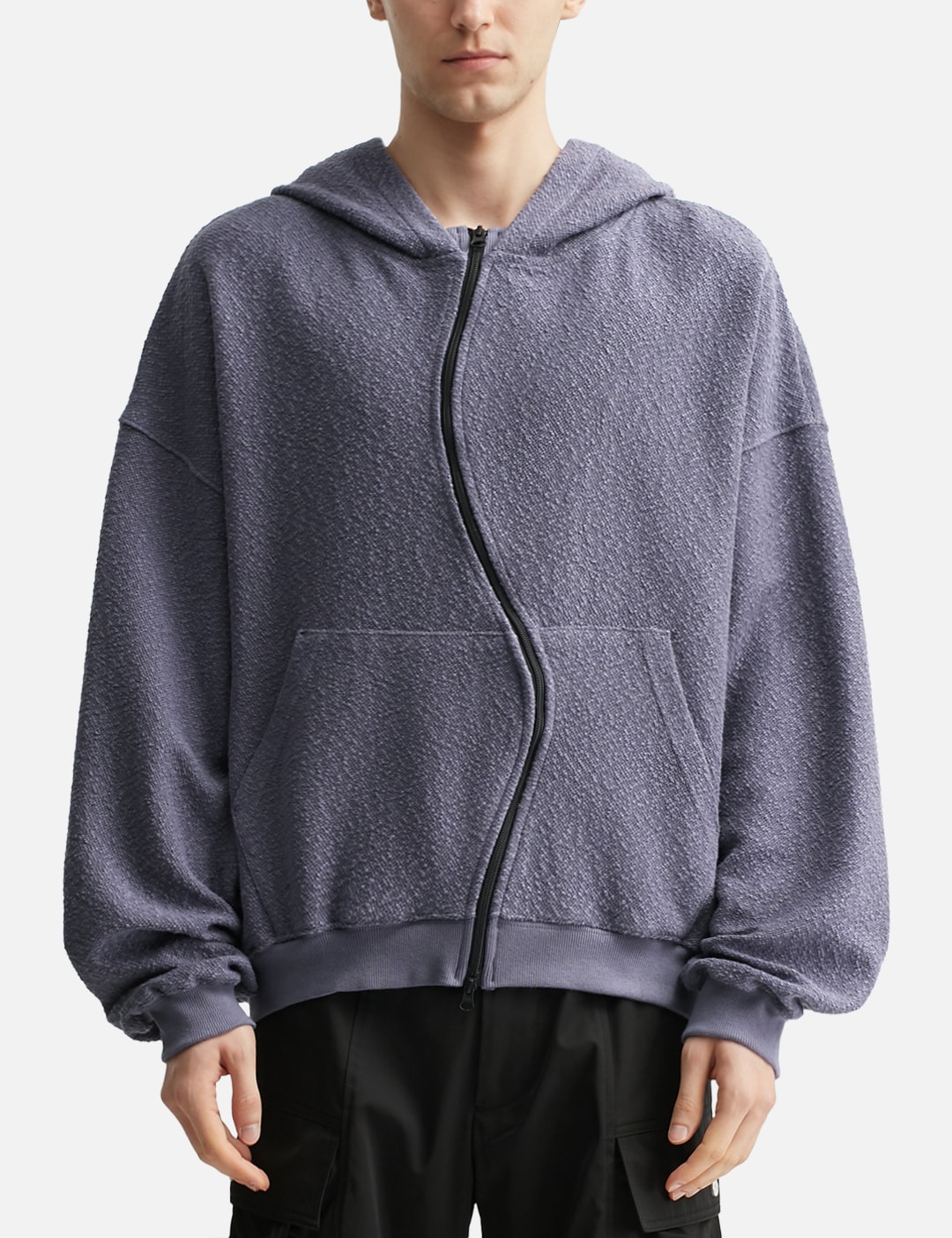 Curved Zip-Up Round Hem Hoodie view 11