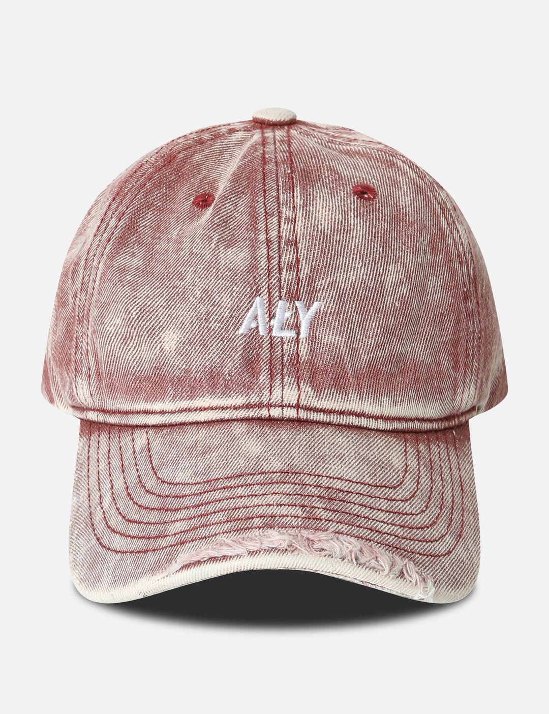 ALY "Aly Distressed Logo Red" Washed Cap