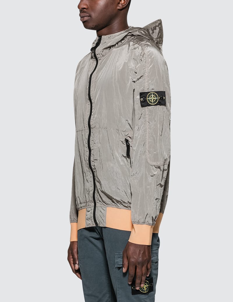 stone island nylon metal watro hooded jacket