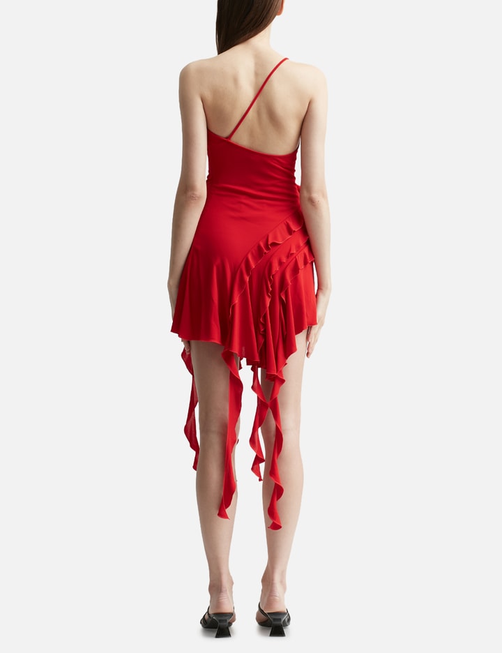 BLUMARINE RUFFLED ASYMMETRIC DRESS