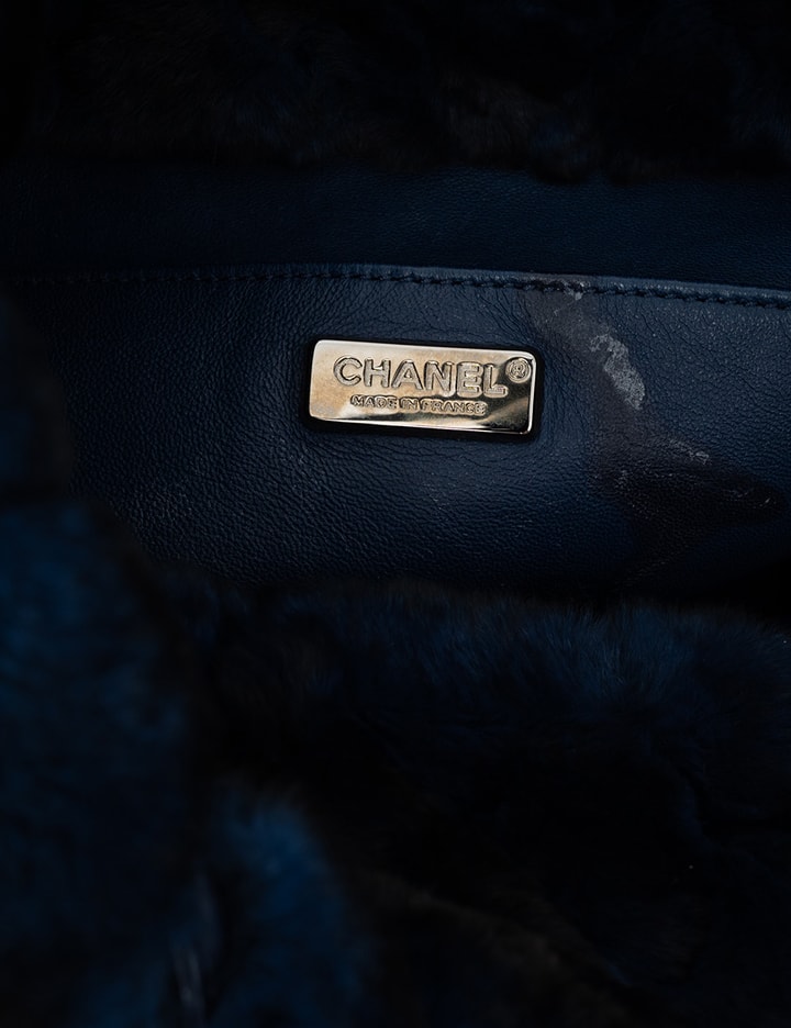 Chanel Quilted Orylag Fur CC Tote Bag in Navy Fur Placeholder Image