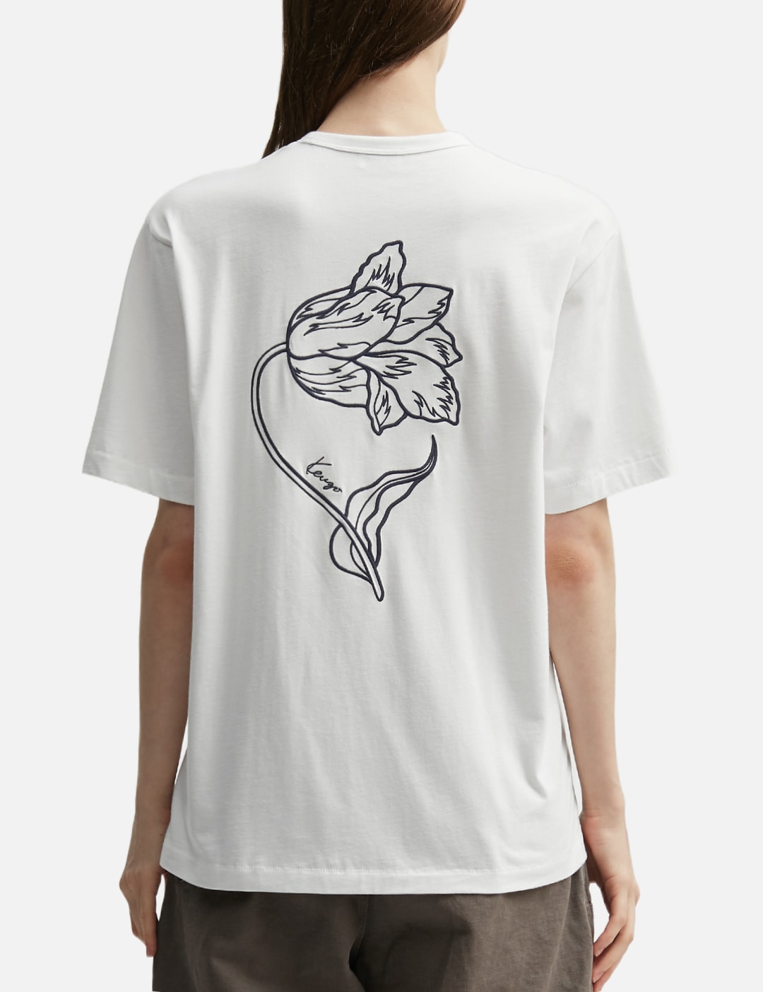 'KENZO Tulip' Embroidered T-Shirt view 13