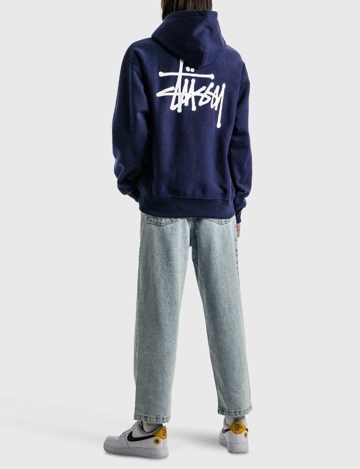 Stussy BASIC STUSSY HOODIE Blue - navy