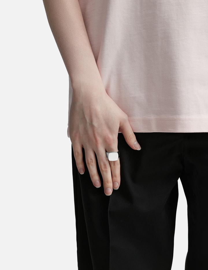 Shop Tom Wood Cushion Polished Ring In Silver