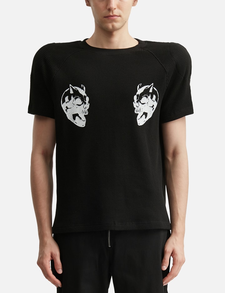 THUG CLUB Bulk Shoulder Waffle T-Shirt