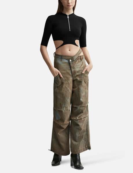 SCULPTING JERSEY CUT-OUT TOP view 11
