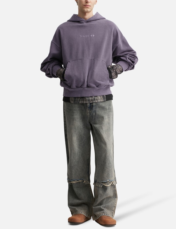 TwoJeys Pigment Dyed Purple Icon Hoodie