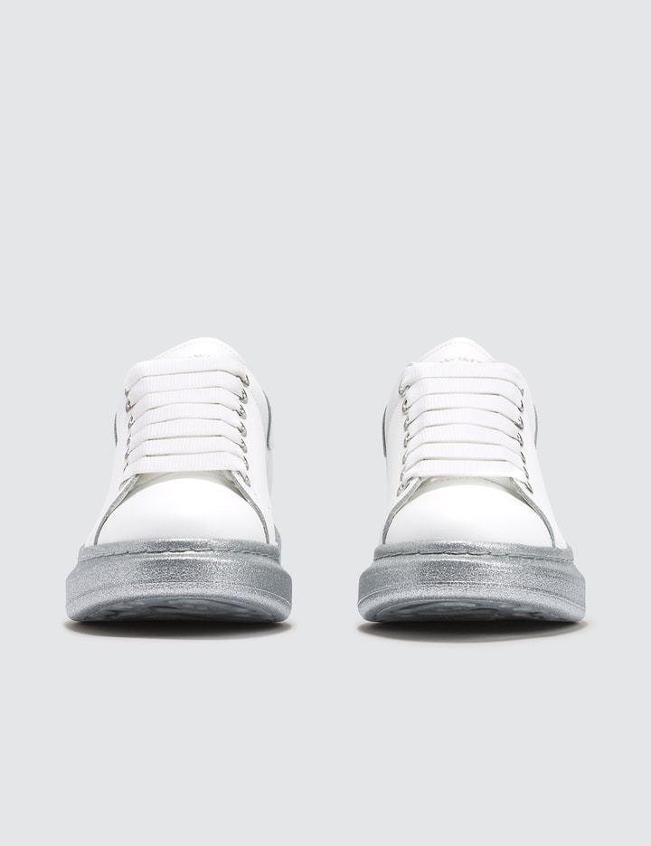 Raised-sole Low-top Leather Trainers With Silver Sole Placeholder Image