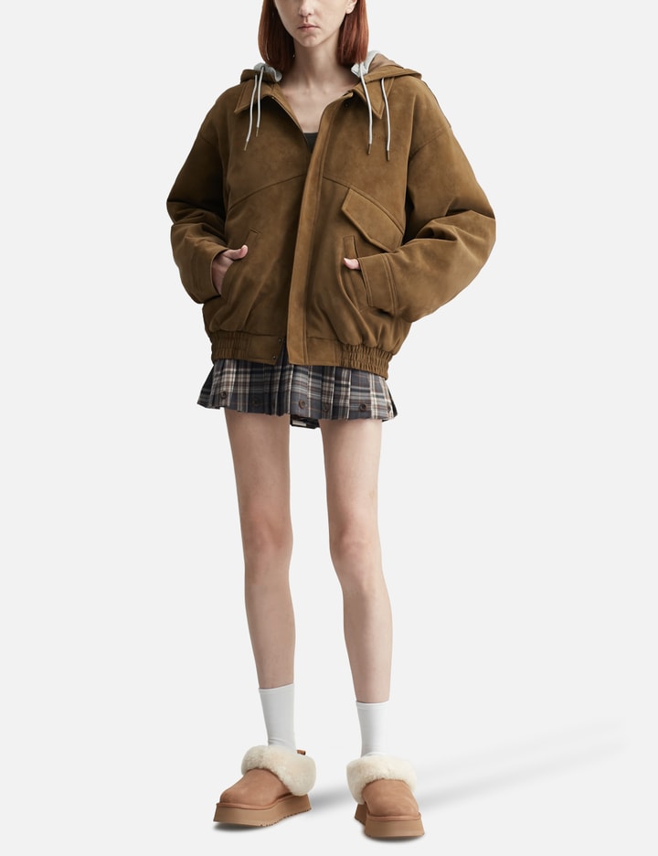 Glowny Haze Twotone Pleated Skirt In Brown