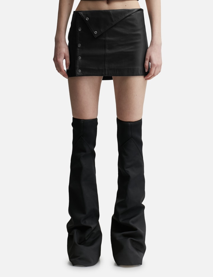Heliot Emil Stabilised Leather Skirt In Black