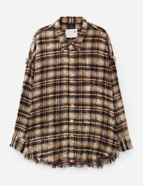 R13 Shredded Seam Drop Neck Shirt