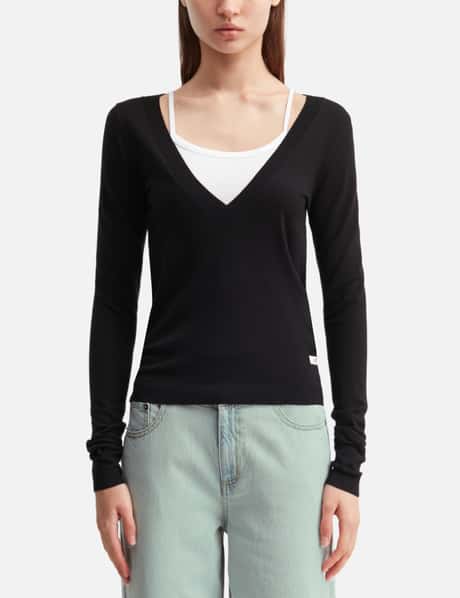 G Deep V-Neck Knit view 10