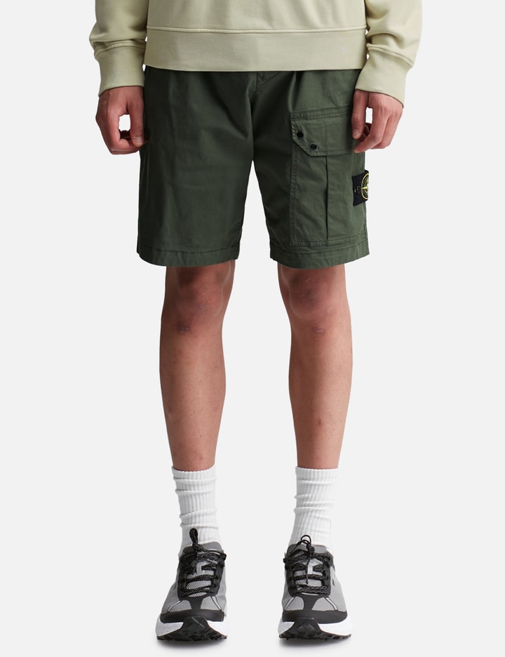 Supima® Cotton Twill Stretch-TC Cargo Bermuda Shorts Placeholder Image