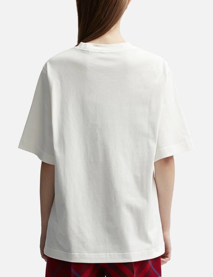 Shop Burberry Rose Cotton T-shirt In White