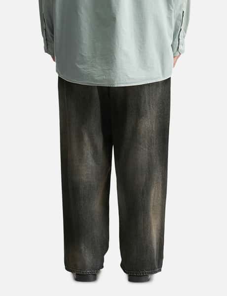 ANCELLM - AGING WIDE DENIM PANTS | HBX