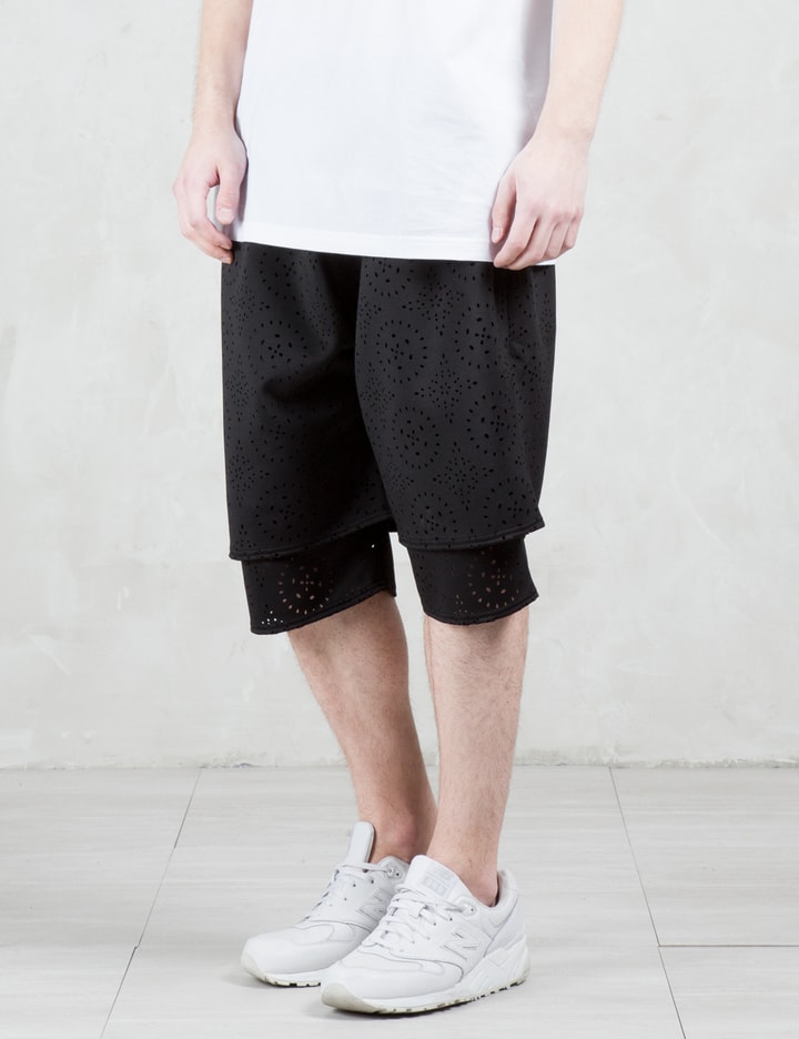 Black Perforated Shorts Placeholder Image