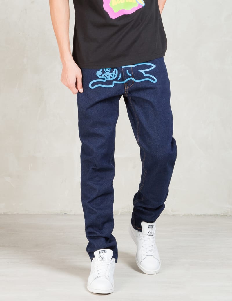 Icecream - Navy Running Dog Denim Pants 