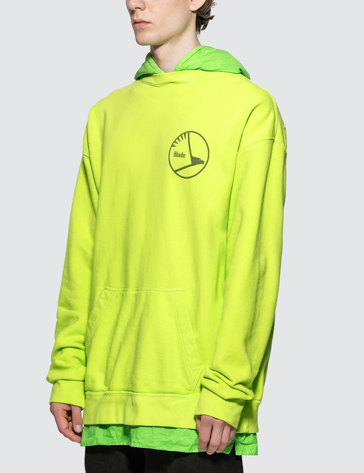 Layered French Terry Nylon Hoodie Placeholder Image