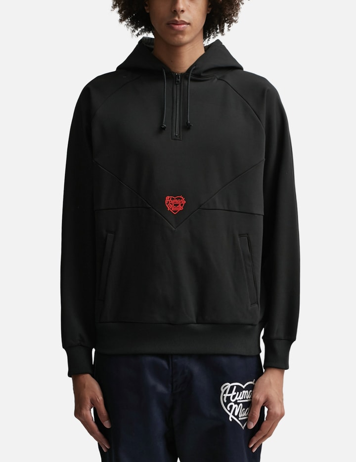 Shop Human Made Half-zip Hoodie In Black