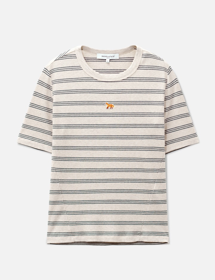 메종 키츠네 Baby Fox Striped Fitted T-Shirt