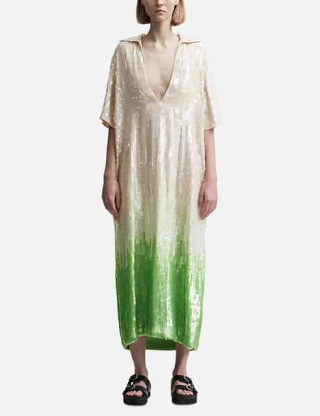 DHRUV KAPOOR 수작업으로 자수된 에버그린 폴로 드레스