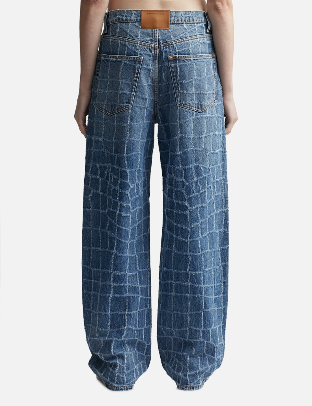 Laser-Distressed Denim Jeans view 10